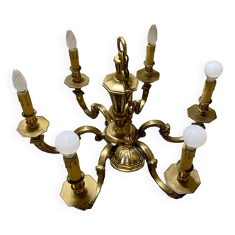 Brass chandelier