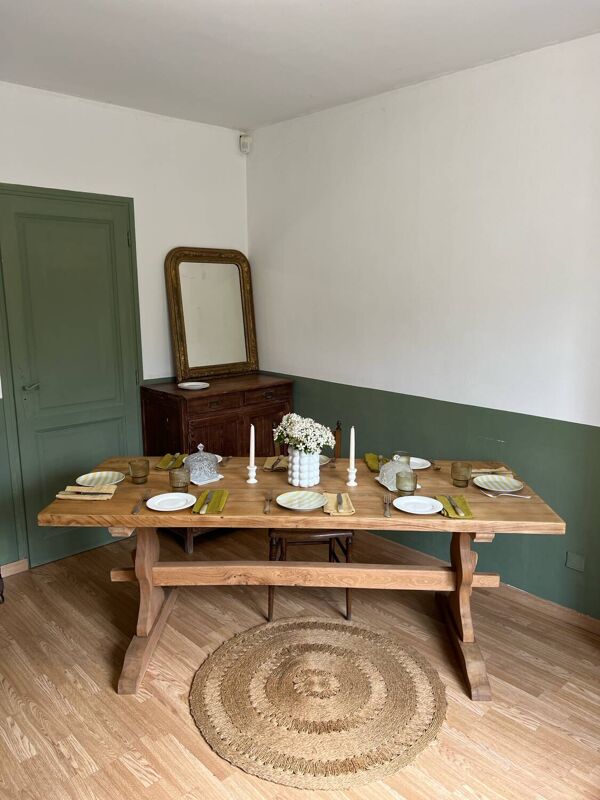 Table Monastère bois massif campagne - table de ferme
