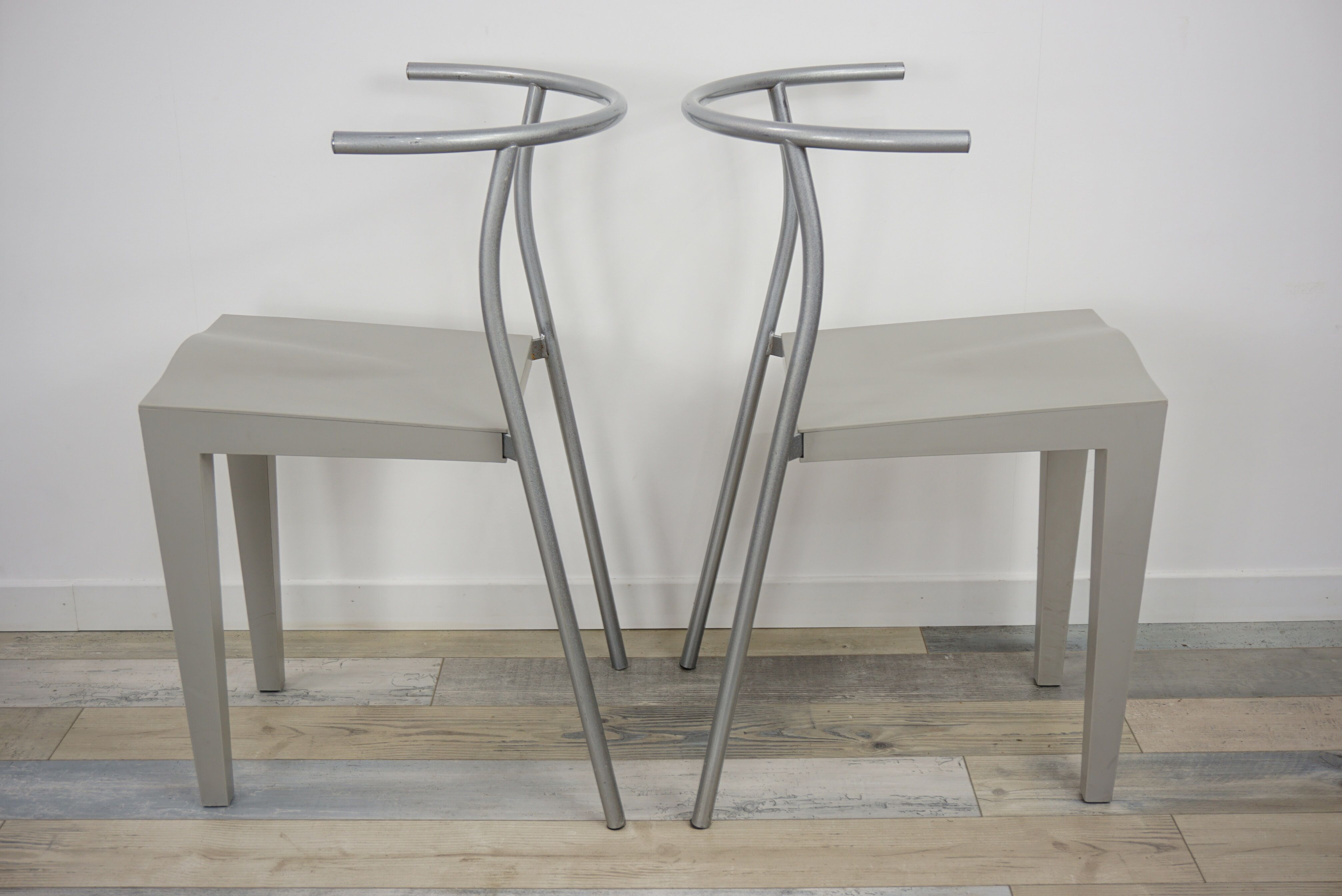 Lot de 4 chaises Dr Glob Design par Philippe Starck pour Kartell