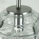 No. 1 of 2 - elegant doria pendant lamp clear and smoke grey glass 60s 70s