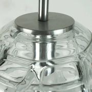 No. 1 of 2 - elegant doria pendant lamp clear and smoke grey glass 60s 70s