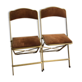 Paire de chaises pliantes vintage