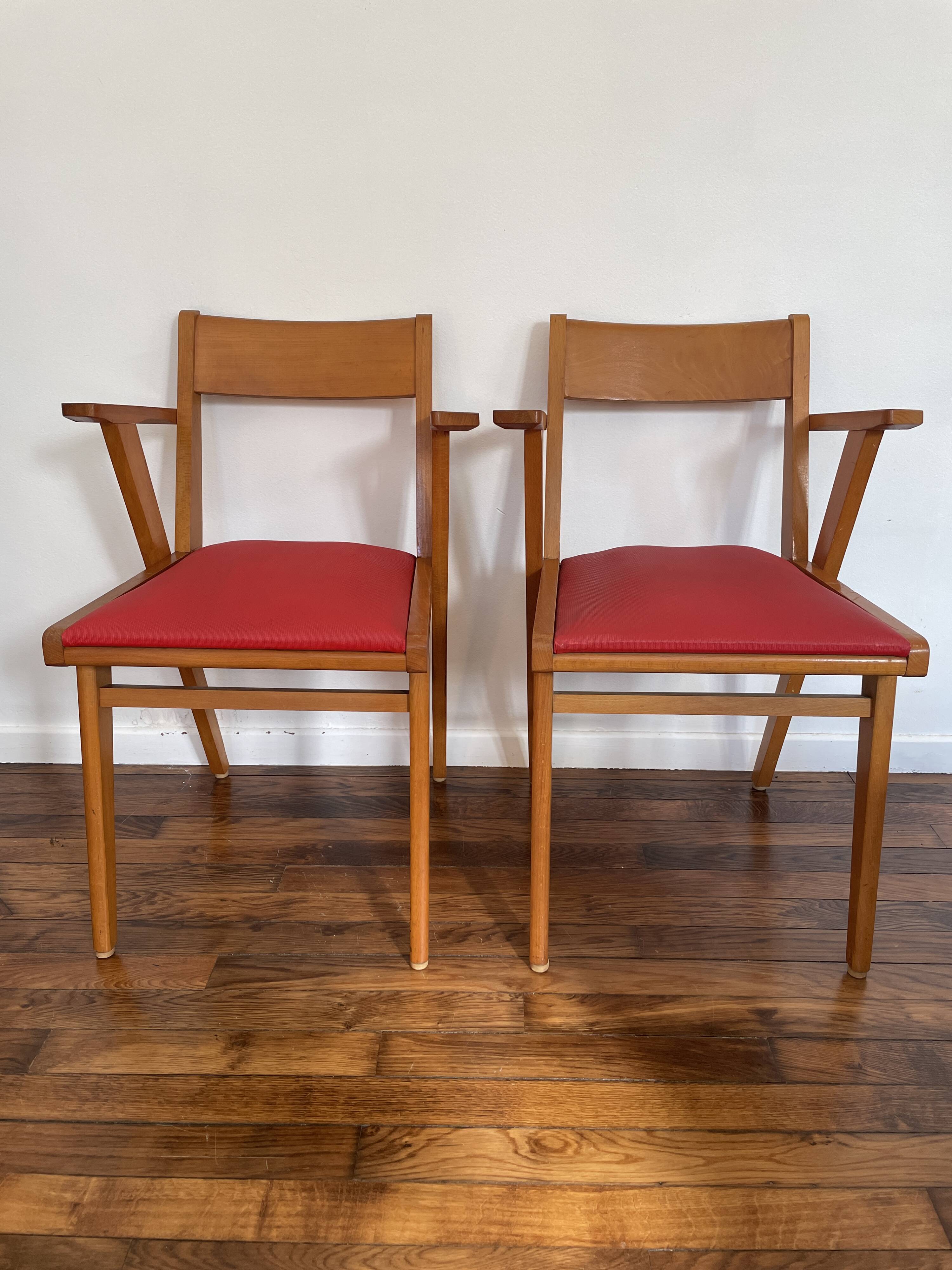 Set of 2 Vintage Armchairs