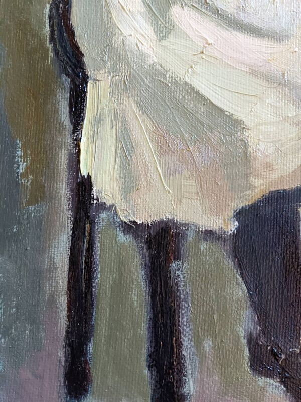 Tableau ancien acrylique sur toile décoration campagne
