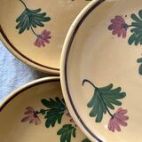 Flower earthenware dessert plates