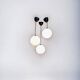Vintage white opaline ball pendant light