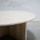 Table d'appoint vintage en travertin