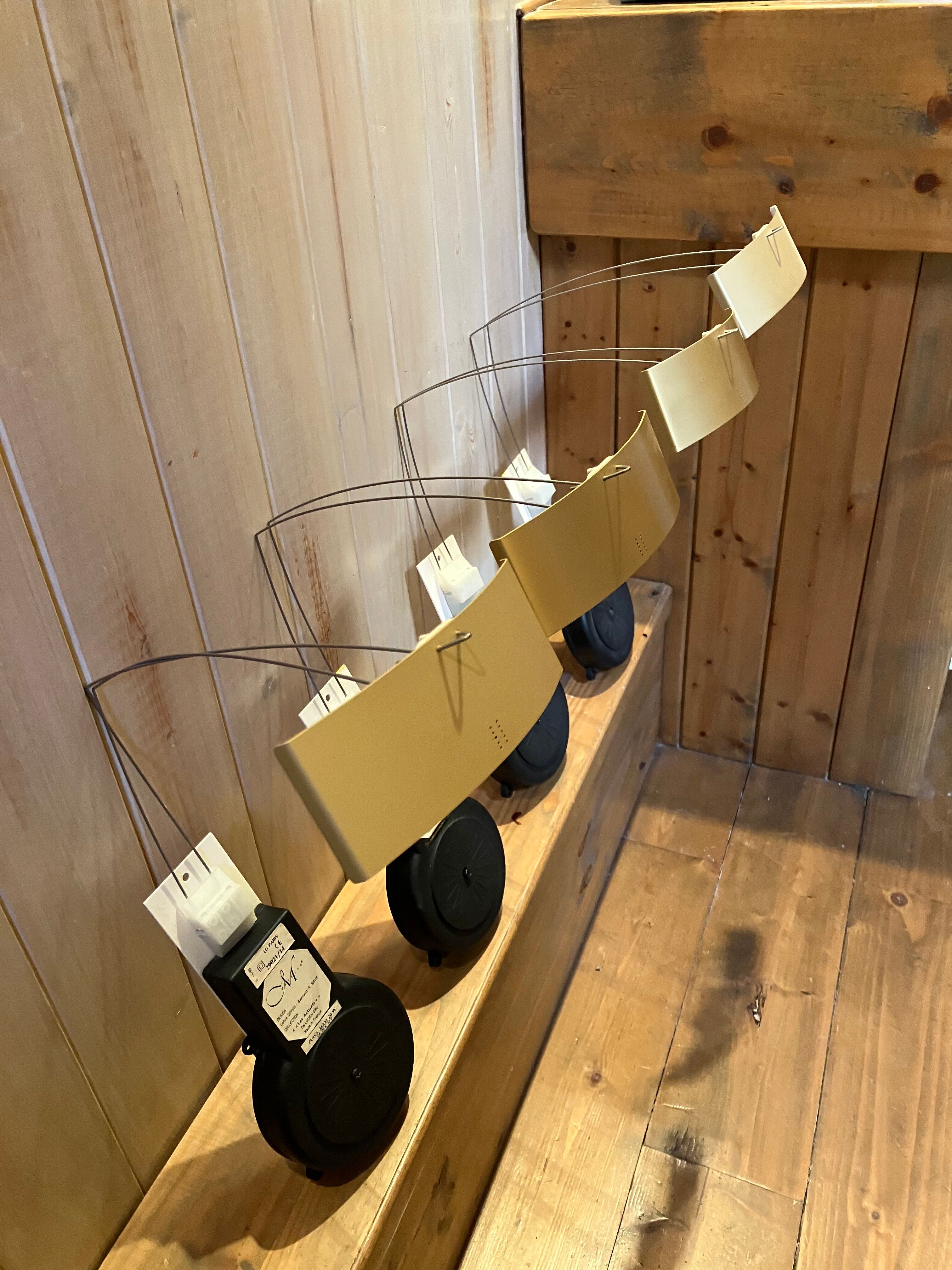 4 wall sconces "Maestro" – Lucien Gau – Design Lotus Goyon & B.A.