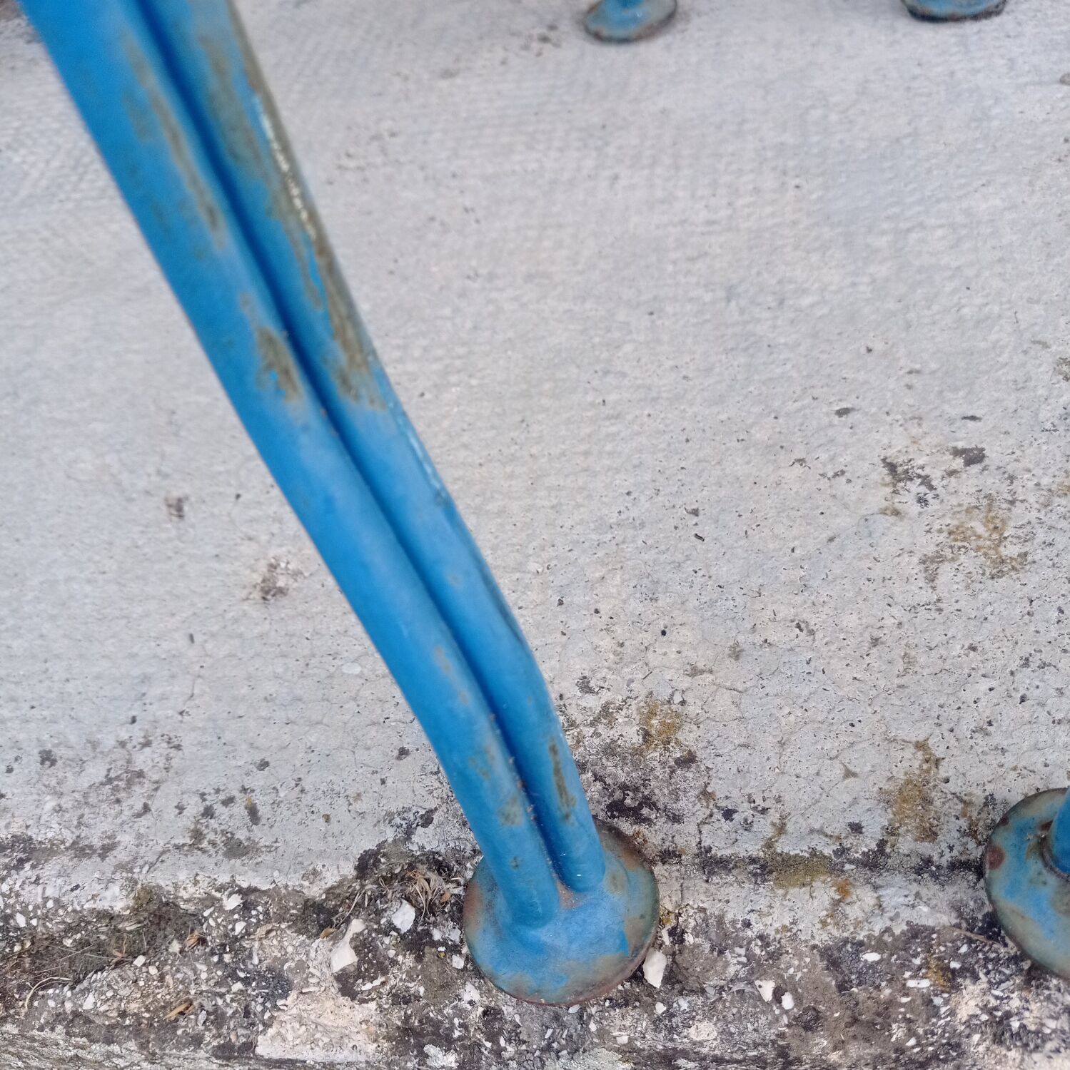 Blue garden chairs