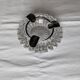 Crystal and pewter ashtray