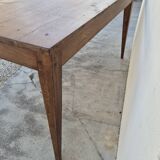 Table de Ferme en chêne massif 19éme, un tiroir piètement fuseau 1m49