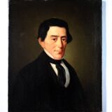 Portrait d'un homme distingué du XIXe siècle – Huile sur toile