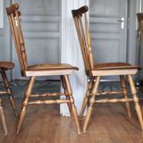 Set of 4 Tacoma Baumann slatted chairs