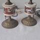 Paire de lampes vintage laiton/ céramique