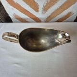 Silver-plated metal gravy boat