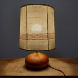Wooden ball lamp 1970 brutalist modernist