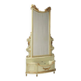 Antique neoclassical mirror in lacquered wood, 19th century