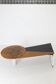 Unique desk Carrara marble & burl wood - Italy, 1980s
