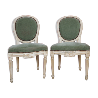 Pair of Louis XVI style chairs
