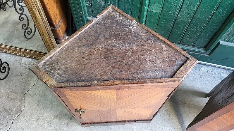 Pair of corner cabinets louis xvi corner furniture from the 18th century with a top ma