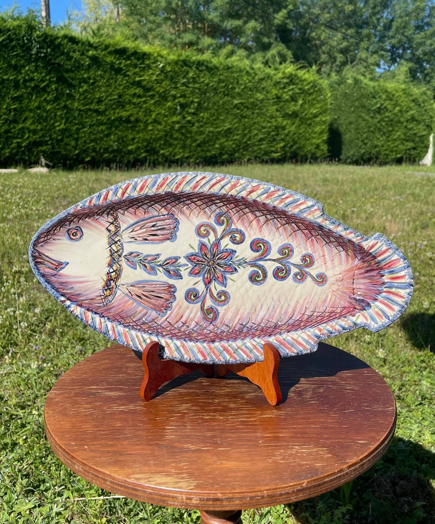 Grand plat, céramique bretonne