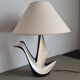 Vintage ceramic table lamp – mid-century sculptural lamp – modern Art Deco lighting – designer style statement lamp – French design