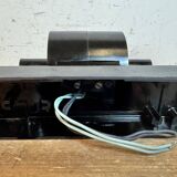 Industrial Brown Bakelite Wall Light with Milk Glass, 1960s