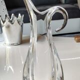 Soliflore vase in crystalline glass, by Flavio Poli for Art Vannes France. High 32 cm