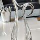 Vase soliflore en verre cristallin, par Flavio Poli pour Art Vannes France. Haut 32 cm