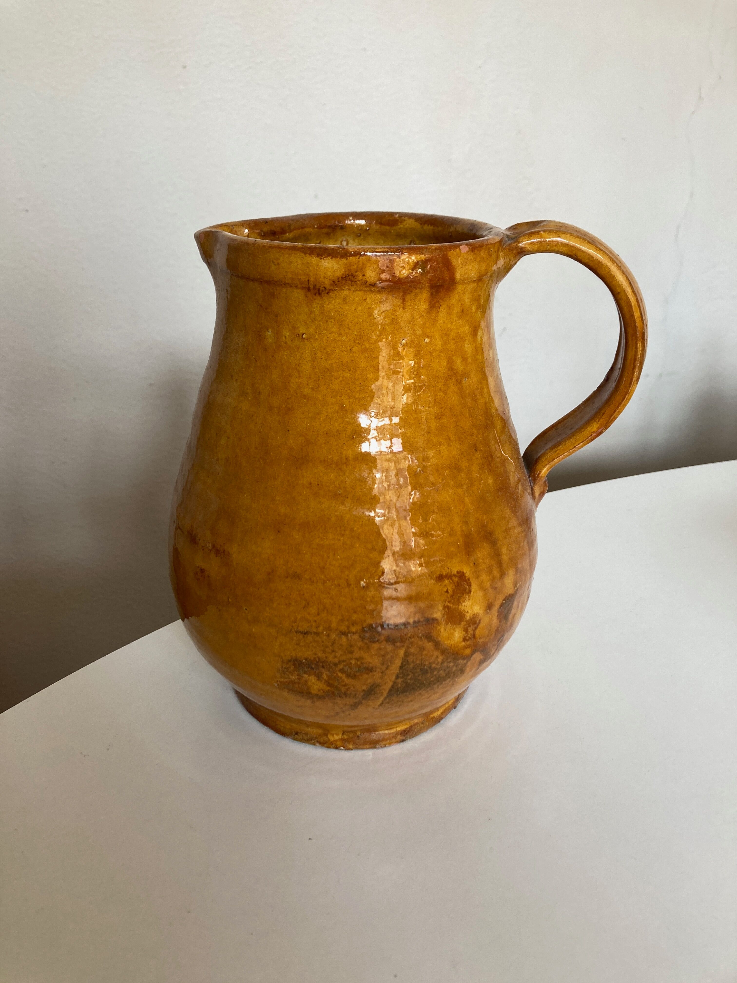 Pitcher of glazed earth Provence 1950