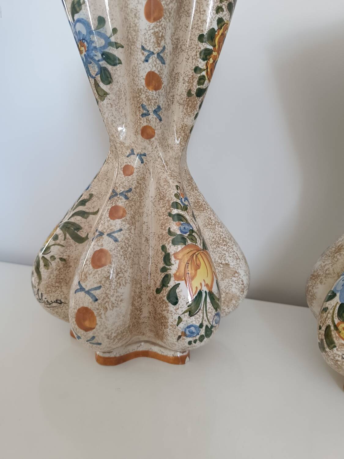 Pair of vintage earthenware vases