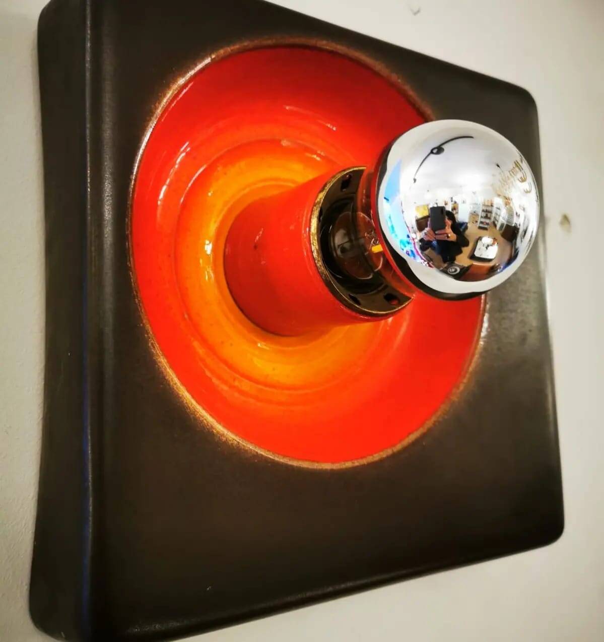 Pair of Space age ceramic wall lights from the 60s/70s