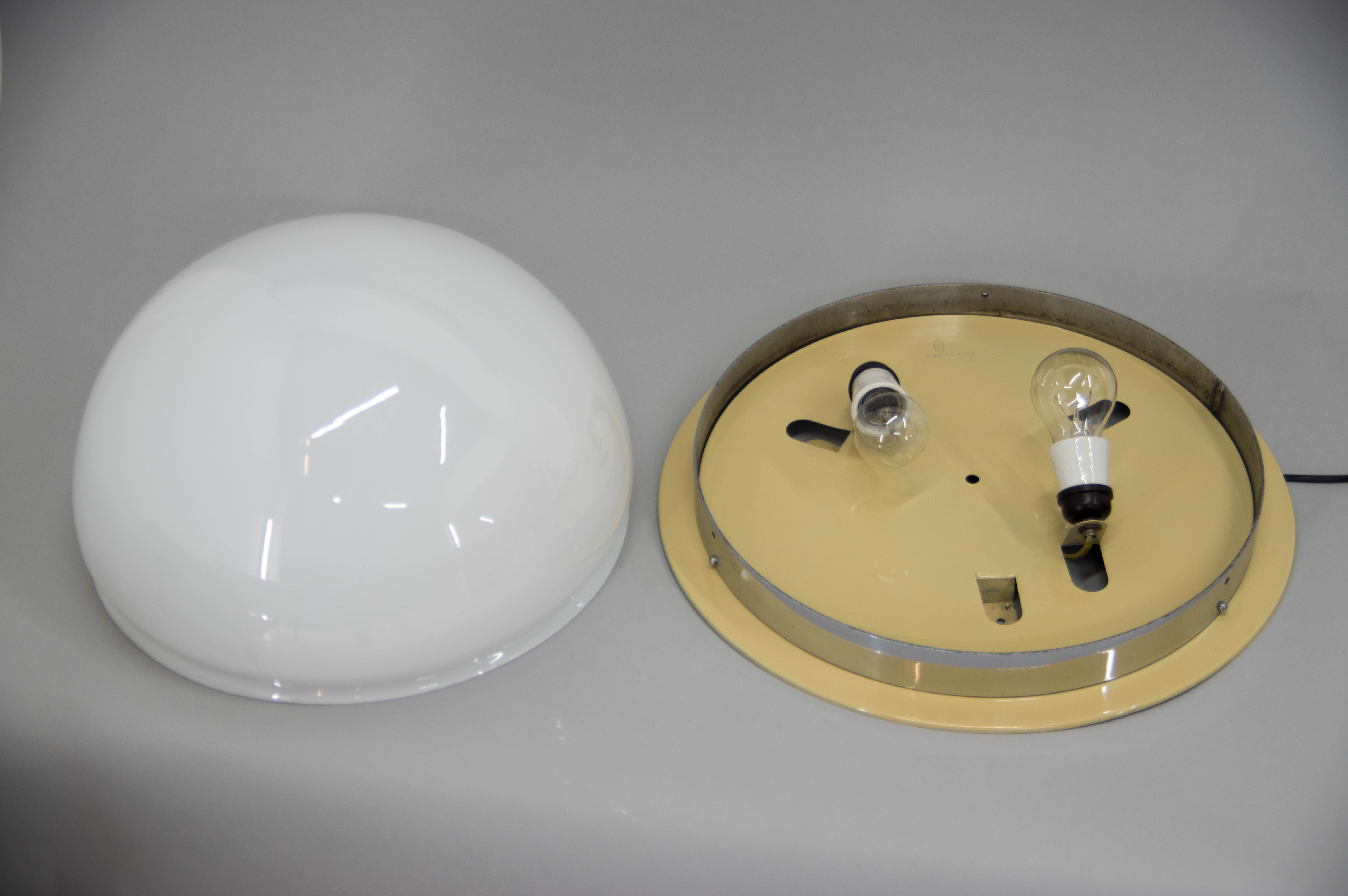Bauhaus chrome flushmount or wall light, 1940s