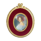 Portrait médaillon miniature