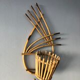 Vintage rattan plant holder
