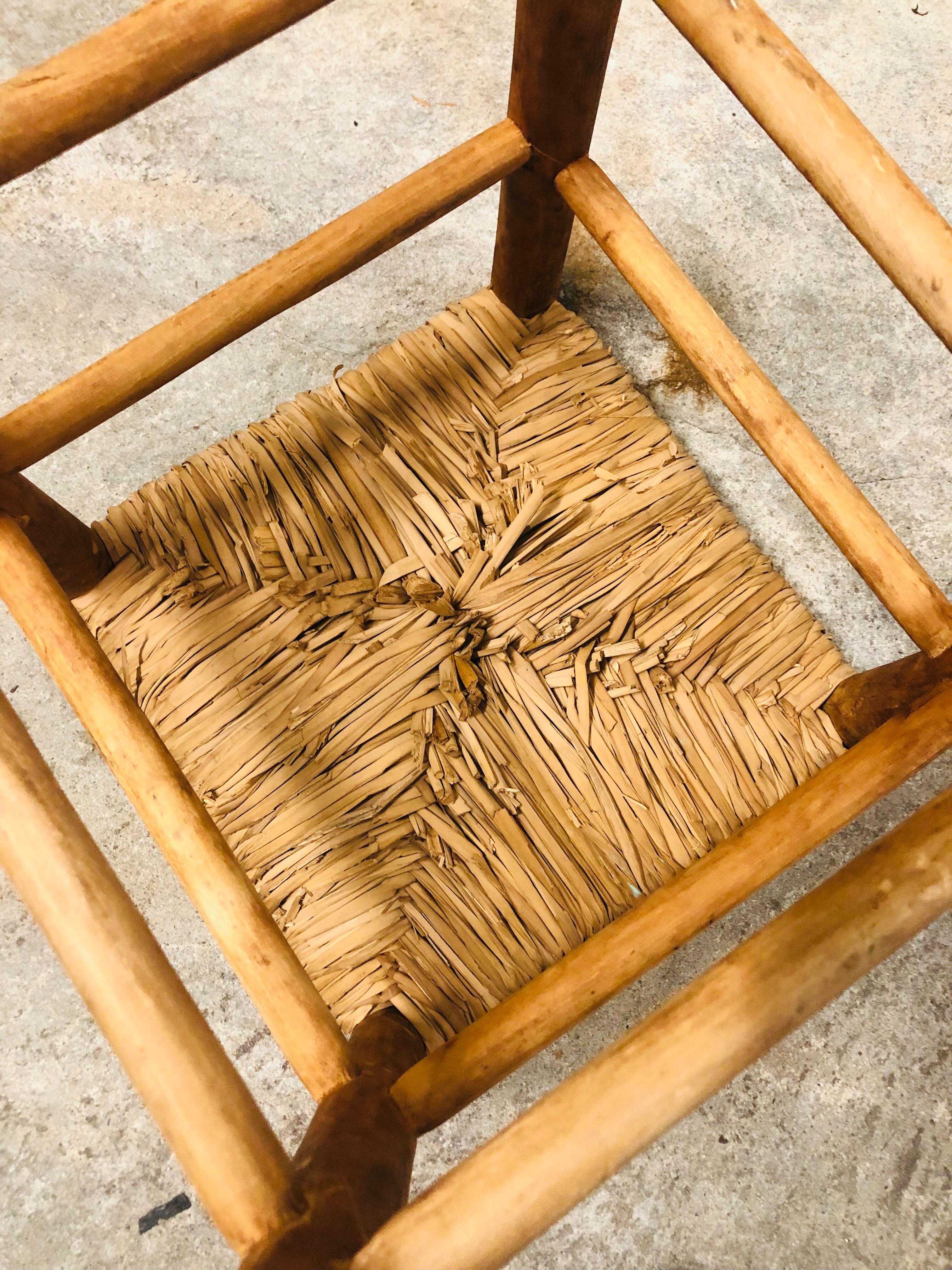 Low stool old mulched