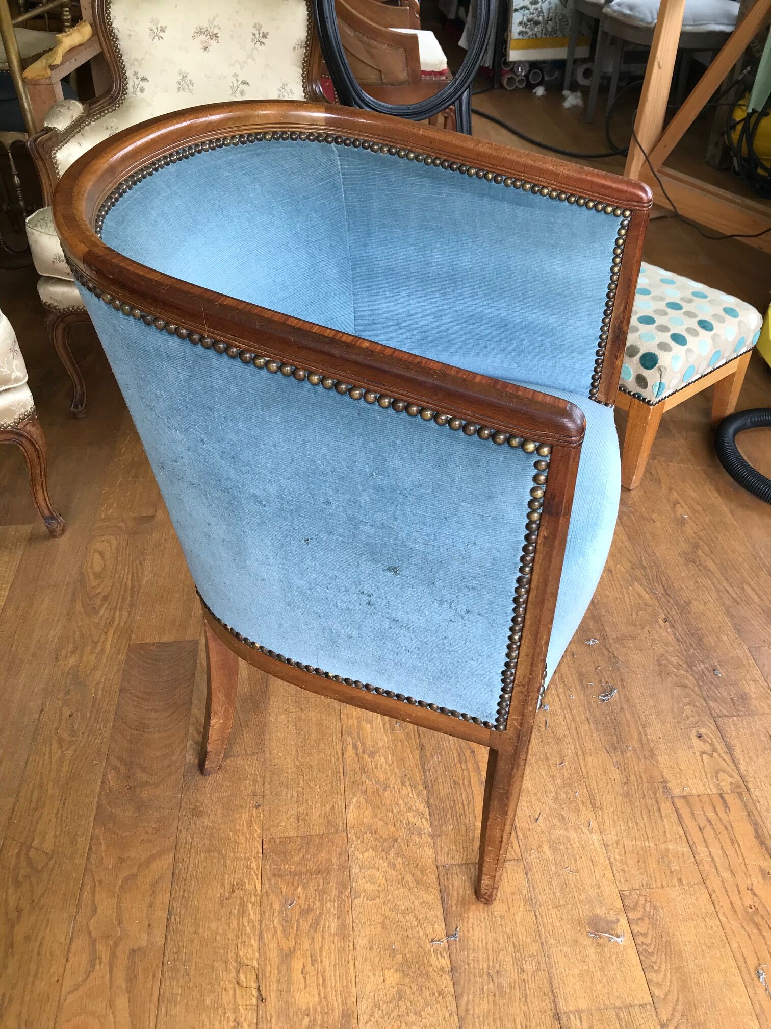 Fauteuil tonneau art déco