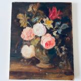 Oil on canvas bouquet of flowers