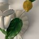 Pair of Italian metal lemon sconces, Firenze House, 1970