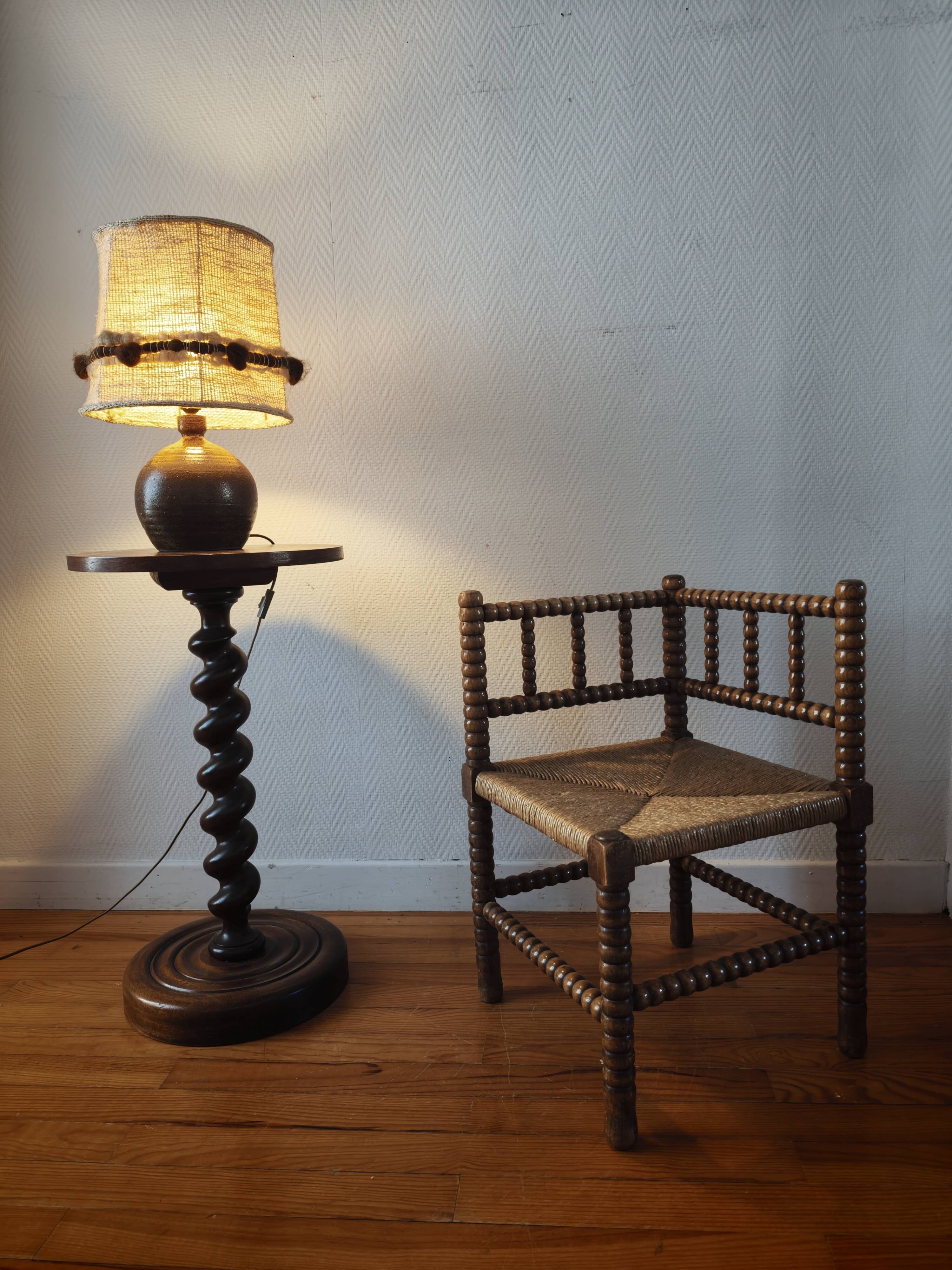 Pyrite stone lamp by Guy Baudat from the 1970s.