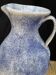 Pitcher in blue speckled terracotta signed made in Malaye numbered vintage.very good condition.