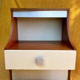 Duo of illuminated bedside tables from the 1970s