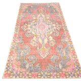 Tapis 4x8 pour chambre d'amis, tapis Vintage rouge et rose, 124x230Cm SK 3780