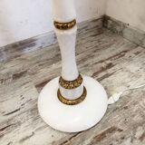 Alabaster and brass floor lamp