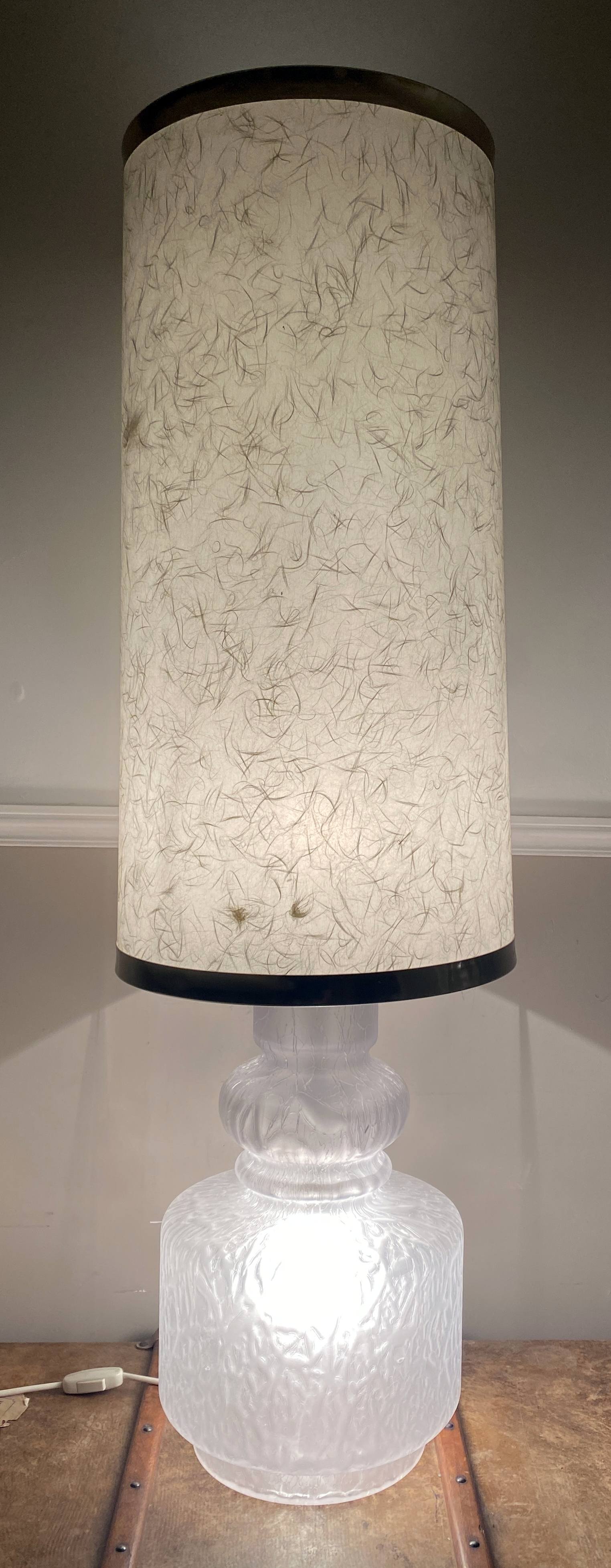 Floor lamp bedroom / living room vintage design 1970 glass