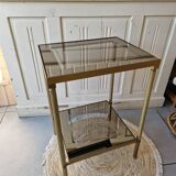 Gold brass side table  
Accent table