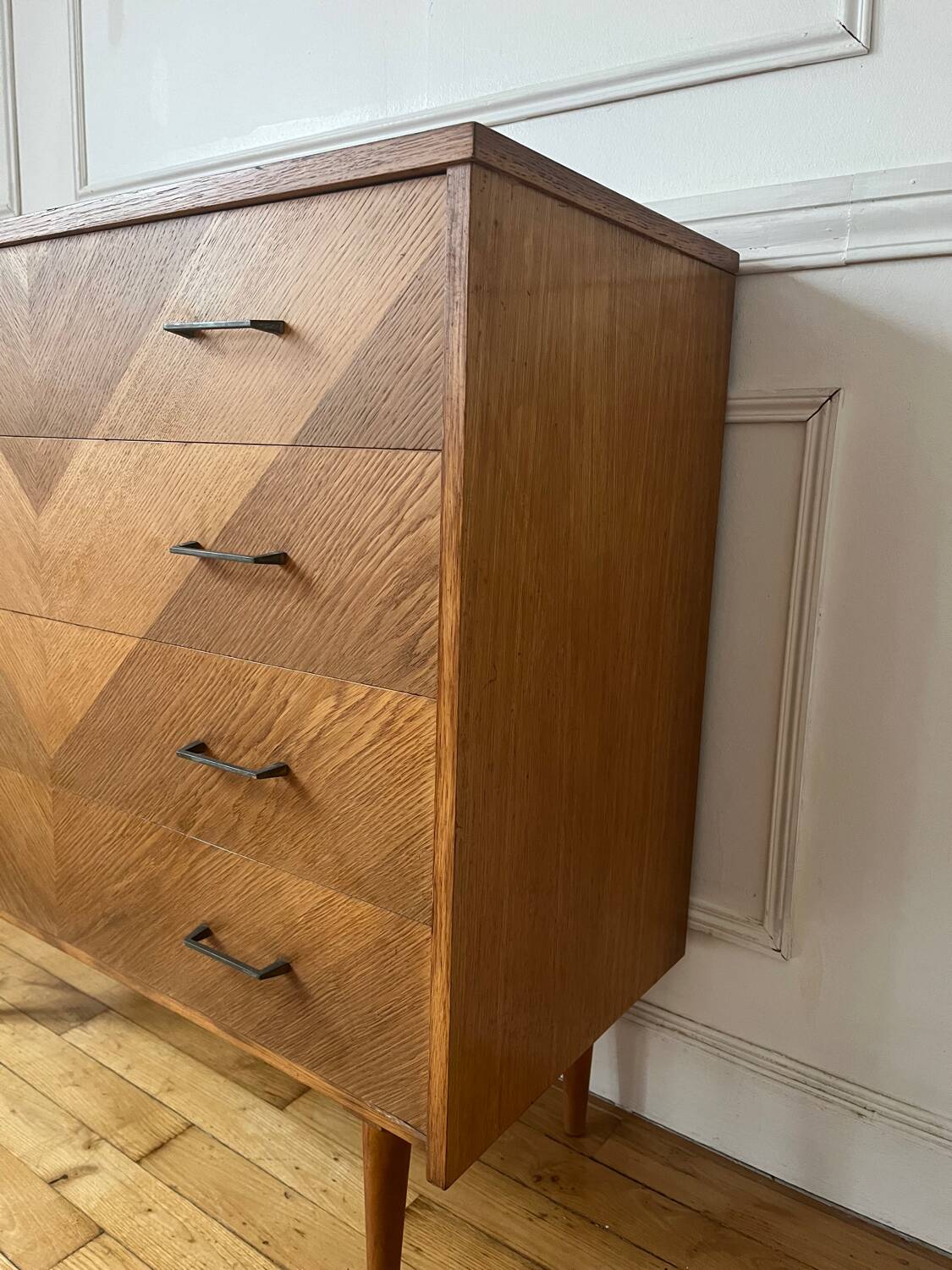 Commode en bois vintage années 50
