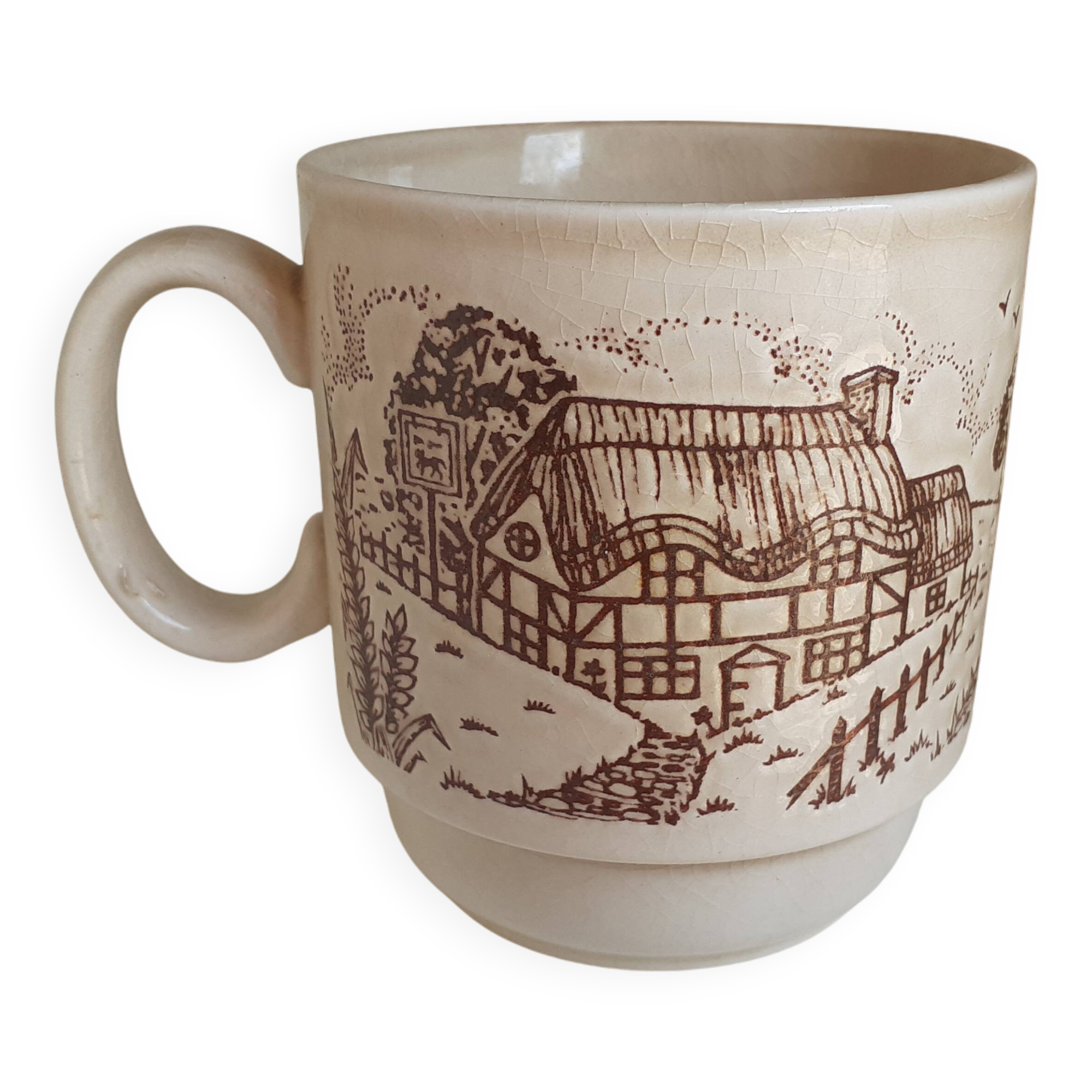 English stoneware cup or music box