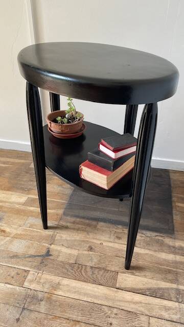 Gueridon console bois noir art déco
