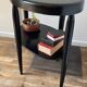 Gueridon console bois noir art déco